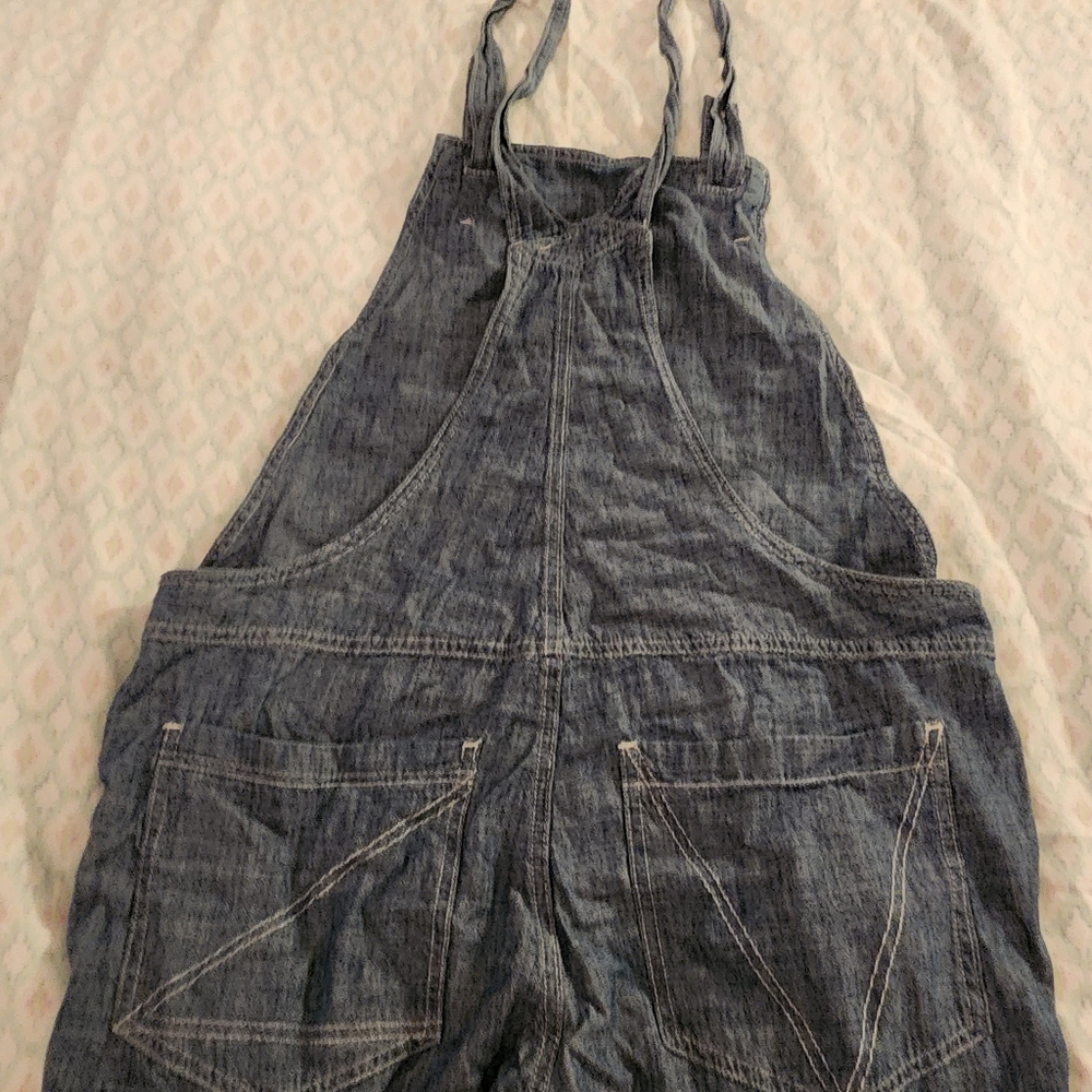 Zadig & Voltaire Striped Langer Soft Denim Overalls Size Small Blue - Picture 8 of 15